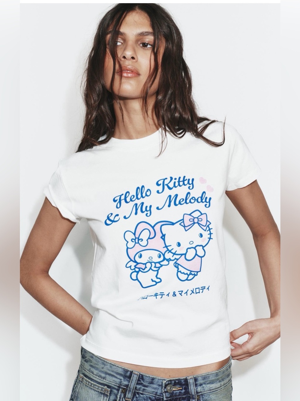 Zara Hello Kitty and my Melody Sanrio Tshirt